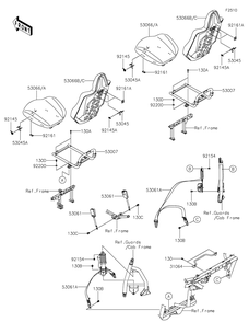 Seat 2 Diagram and Parts List for KRT1000CPFNN 2023 Kawasaki Lawn Tractor Accessories