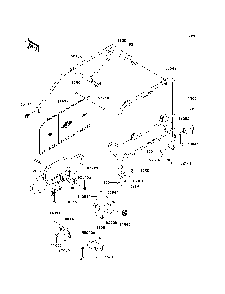 Guards/Cab Frame Diagram and Parts List for KAF950D8F 2008 Kawasaki Lawn Tractor Accessories