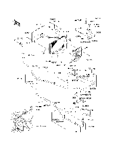 Radiator Diagram and Parts List for KAF620MDF 2013 Kawasaki Lawn Tractor Accessories