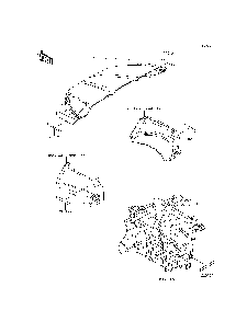 Reflectors Diagram and Parts List for KRF800CEF 2014 Kawasaki Lawn Tractor Accessories