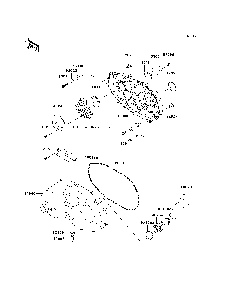 Converter Cover Diagram and Parts List for KAF620K7F 2007 & Prior Kawasaki Lawn Tractor Accessories