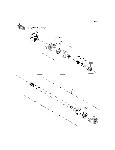 Drive Shaft-Propeller Diagram and Parts List for KRF800DFF 2015 Kawasaki Lawn Tractor Accessories