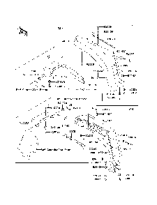 Front Fender Diagram and Parts List for KAF950B7F 2007 & Prior Kawasaki Lawn Tractor Accessories