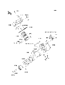 Cylinder/Piston Diagram and Parts List for KRF750TAF 2010 Kawasaki Lawn Tractor Accessories