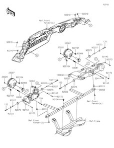 Headlight Diagram and Parts List for KRT800FHF 2017 Kawasaki Lawn Tractor Accessories