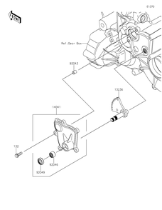 Gear Change Mechanism Diagram and Parts List for KRF1000ALF 2020 Kawasaki Lawn Tractor Accessories