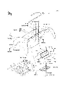 Front Box Diagram and Parts List for KAF400A7F 2007 & Prior Kawasaki Lawn Tractor Accessories