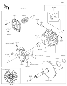 Drive Converter Diagram and Parts List for KAF820GMFNL 2021 Kawasaki Lawn Tractor Accessories