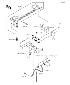 Ignition System Diagram and Parts List for KAF820EGF 2016 Kawasaki Lawn Tractor Accessories