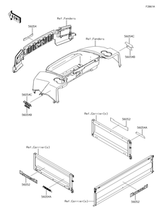 Decals(Sgf-Sjf) Diagram and Parts List for KAF620SGF 2016 Kawasaki Lawn Tractor Accessories