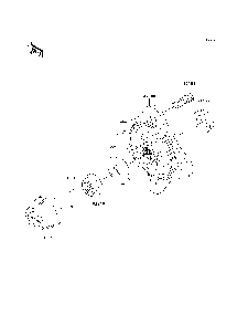 Rear Hubs/Brakes Diagram and Parts List for KRF750RDF 2013 Kawasaki Lawn Tractor Accessories