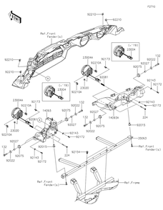 Headlight Diagram and Parts List for KRF800HLF 2020 Kawasaki Lawn Tractor Accessories