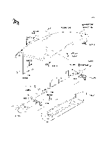 Fenders Diagram and Parts List for KAF400A7F 2007 & Prior Kawasaki Lawn Tractor Accessories