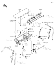 Seat Diagram and Parts List for KAF1000EHF 2017 Kawasaki Lawn Tractor Accessories