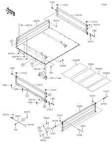 Part Location Diagram of 53045-0031 Kawasaki Hook-Assy, Tail Gate