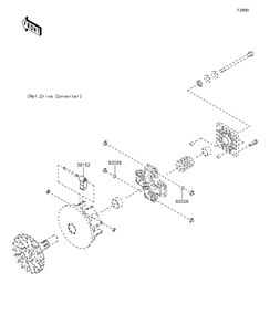 Optional Parts(Engine) Diagram and Parts List for KAF400AGF 2016 Kawasaki Lawn Tractor Accessories