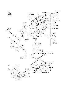 Crankcase Diagram and Parts List for KAF950B7F 2007 & Prior Kawasaki Lawn Tractor Accessories