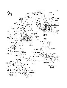 Frame Fittings Diagram and Parts List for KRF750RCS 2012 Kawasaki Lawn Tractor Accessories