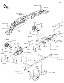 Headlight Diagram and Parts List for KRF800GJF 2018 Kawasaki Lawn Tractor Accessories
