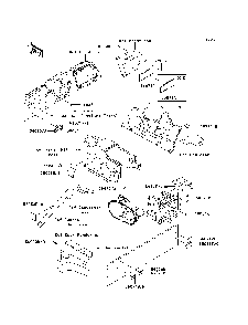 Labels Diagram and Parts List for KRF750SCSA 2012 Kawasaki Lawn Tractor Accessories
