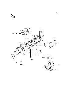 Front Box Diagram and Parts List for KRF800DFF 2015 Kawasaki Lawn Tractor Accessories