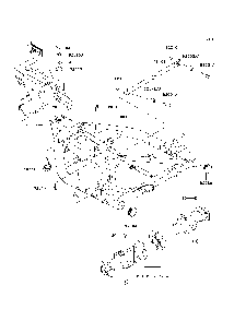 Swingarm Diagram and Parts List for KAF400A7F 2007 & Prior Kawasaki Lawn Tractor Accessories