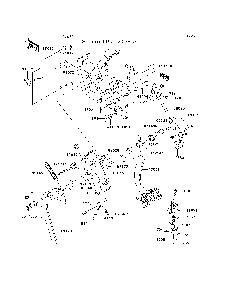 Brake Pedal/Throttle Lever Diagram and Parts List for KRF750SCSA 2012 Kawasaki Lawn Tractor Accessories