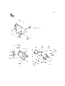 Headlight Diagram and Parts List for KRT800BFF 2015 Kawasaki Lawn Tractor Accessories