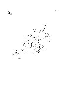 Rear Hubs/Brakes Diagram and Parts List for KRT800BEF 2014 Kawasaki Lawn Tractor Accessories