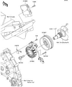 Part Location Diagram of 21066-0022 Kawasaki Regulator-Voltage