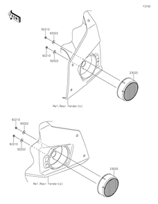 Part Location Diagram of 92210-0722 Kawasaki Nut