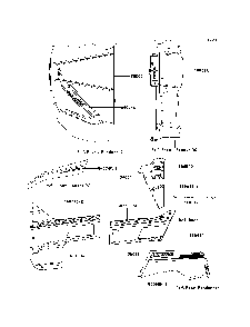 Decals Diagram and Parts List for KRT800BEF 2014 Kawasaki Lawn Tractor Accessories