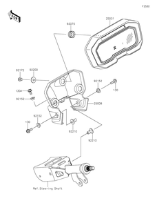 Meter Diagram and Parts List for KRF1000ALF 2020 Kawasaki Lawn Tractor Accessories