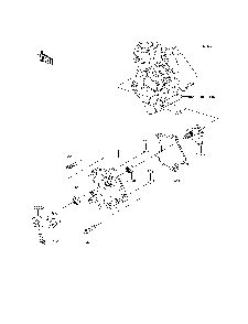 Gear Change Mechanism Diagram and Parts List for KRF800DFF 2015 Kawasaki Lawn Tractor Accessories
