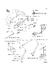 Labels Diagram and Parts List for KAF620K7F 2007 & Prior Kawasaki Lawn Tractor Accessories