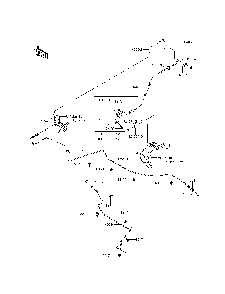 Brake Piping Diagram and Parts List for KRT800CFF 2015 Kawasaki Lawn Tractor Accessories