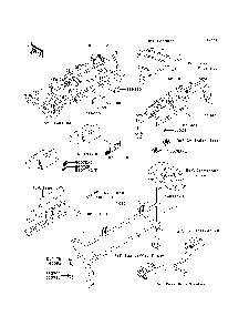 Labels Diagram and Parts List for KAF620MDF 2013 Kawasaki Lawn Tractor Accessories