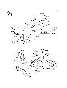 Rear Suspension Diagram and Parts List for KRT800BEF 2014 Kawasaki Lawn Tractor Accessories