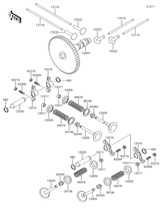 Valve Diagram and Parts List for KAF620SGF 2016 Kawasaki Lawn Tractor Accessories
