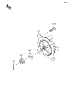 Front Hubs/Brakes Diagram and Parts List for KAF820BHF 2017 Kawasaki Lawn Tractor Accessories