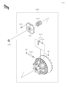 Drive Converter Diagram and Parts List for KRT1000BPFNL 2023 Kawasaki Lawn Tractor Accessories