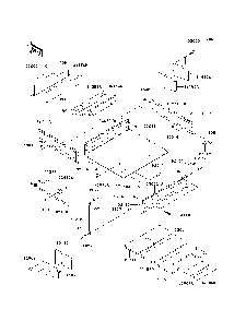 Carrier Diagram and Parts List for KAF950B7F 2007 & Prior Kawasaki Lawn Tractor Accessories