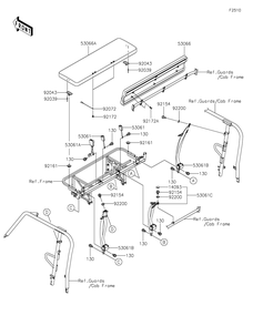 Seat Diagram and Parts List for KAF1000EMFNN 2021 Kawasaki Lawn Tractor Accessories