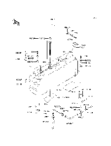 Fuel Tank Diagram and Parts List for KAF950E8F 2008 Kawasaki Lawn Tractor Accessories