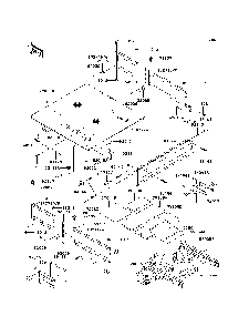 Carrier Diagram and Parts List for KAF950C7F 2007 & Prior Kawasaki Lawn Tractor Accessories
