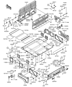 Carrier Diagram and Parts List for KAF820DHF 2017 Kawasaki Lawn Tractor Accessories