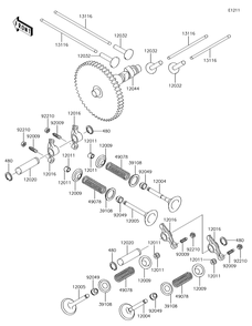 Valve Diagram and Parts List for KAF620PGF 2016 Kawasaki Lawn Tractor Accessories