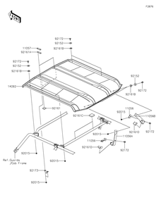 Part Location Diagram of 11057-0074 Kawasaki Bracket