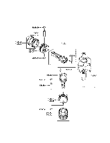 Piston/crankshaft Diagram and Parts List for FR691V-AS29  Kawasaki Engine