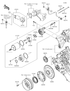 Starter Motor Diagram and Parts List for KRF800GJF 2018 Kawasaki Lawn Tractor Accessories